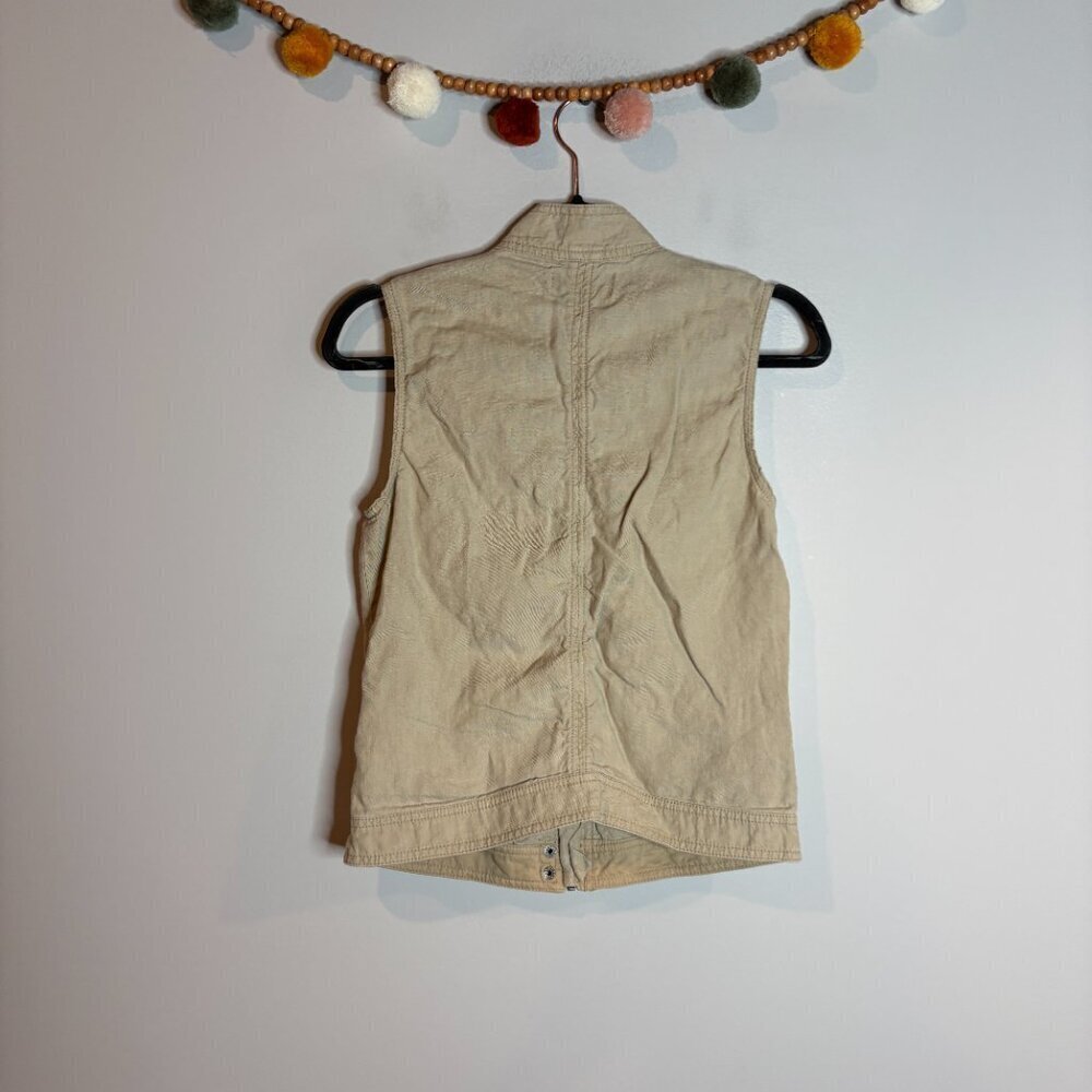 Michael Stars khaki linen cargo vest - Picture 5 of 5